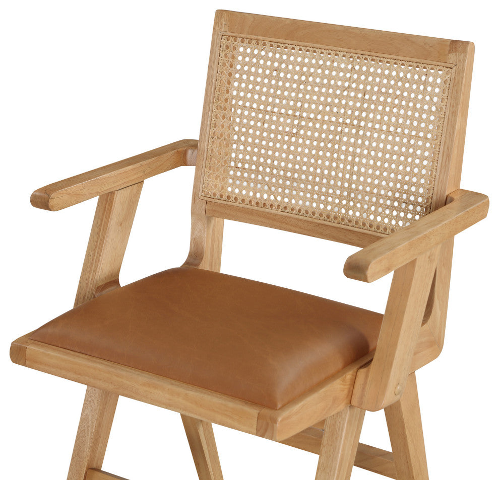 Abby Chair, Cognac, Natural Finish, Arm Chair