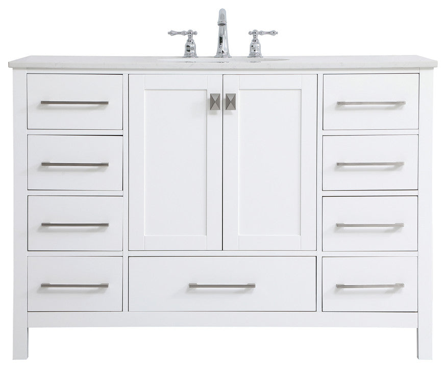 Isabel White 48" Single Sink Bathroom Vanity