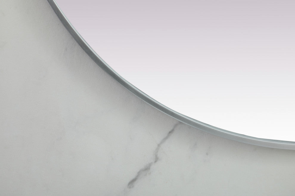 Elegant Lighting MR2A3660 Asha 36" W x 60" H Oval Framed Bathroom - Silver