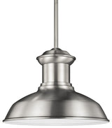 Fredericksburg 1-Light Outdoor Pendant, Satin Aluminum