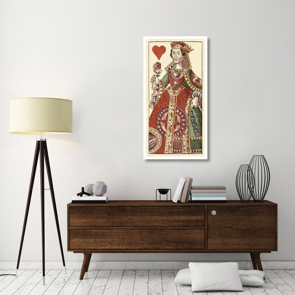 "Queen of Hearts (Bauern Hochzeit Deck)" Paper Art, 26"x50"