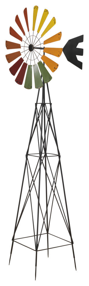 91.73" Metal Garden Windmill