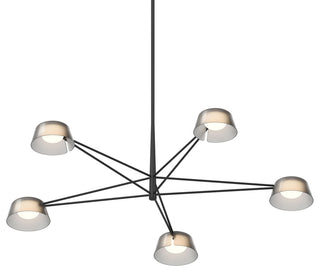 Sonneman 2035.25 Ray 45"W LED Round Chandelier - Satin Black