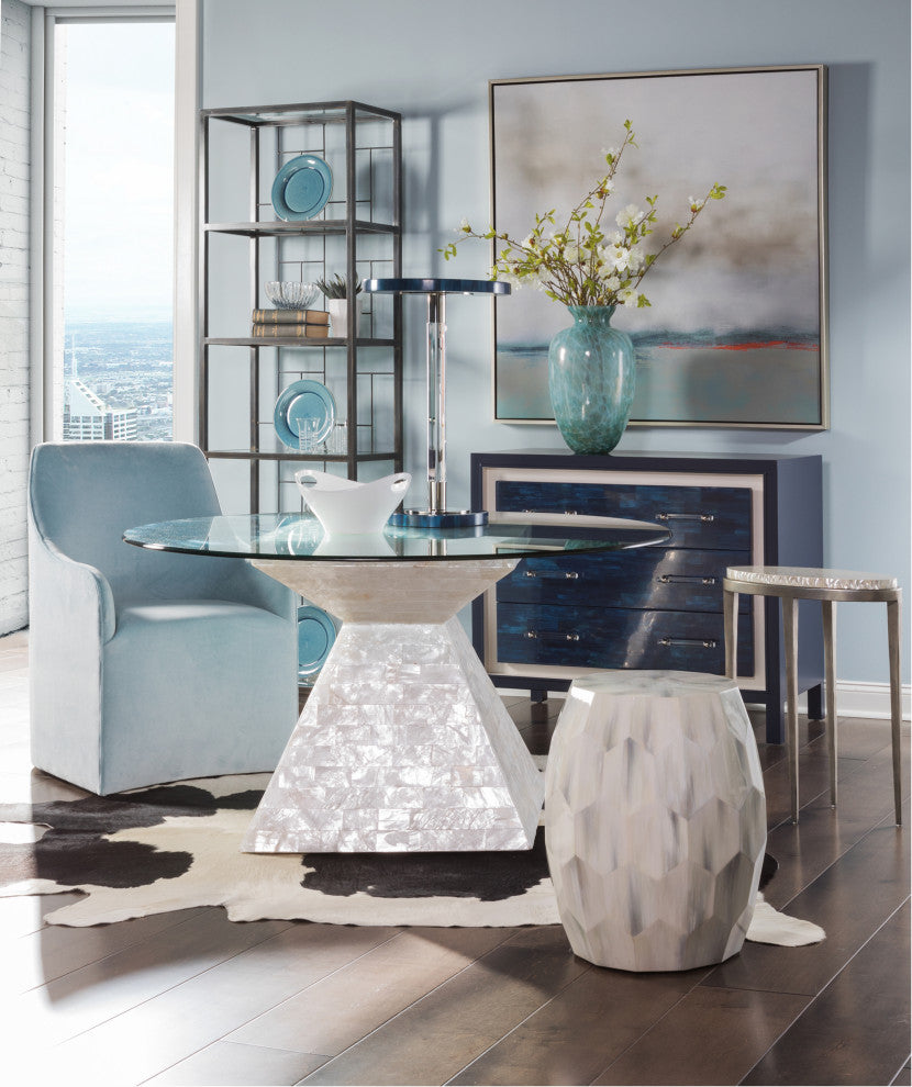 Bello Faceted Drum Table