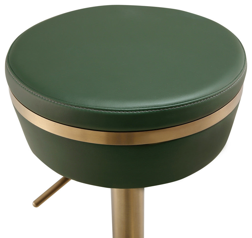 Astro Malachite Green and Gold Adjustable Stool