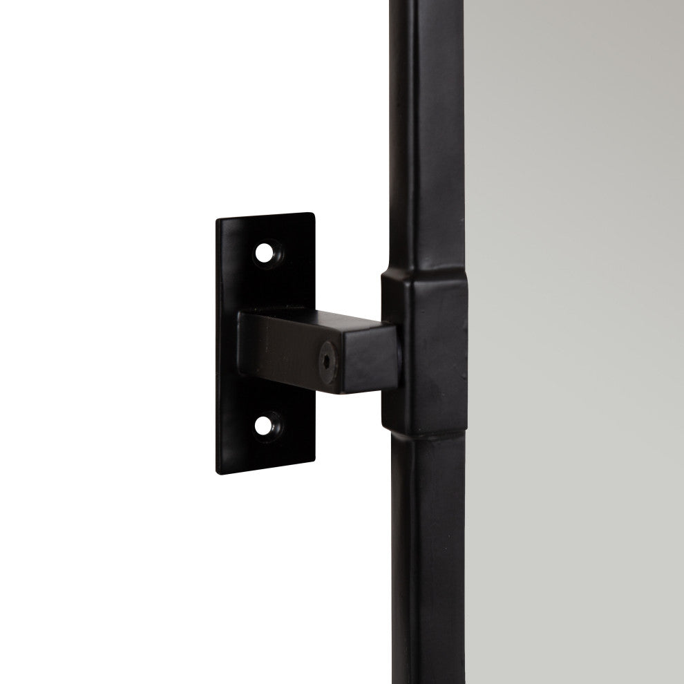 Elijah Pivot Wall Mirror, Black 38x24