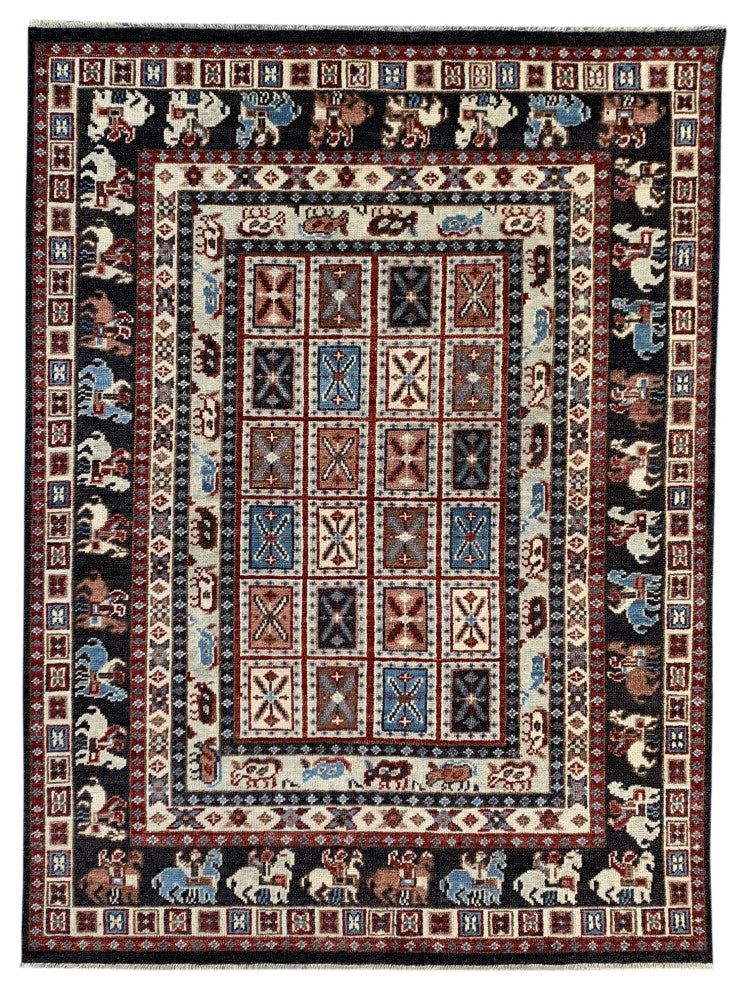 C.Brown Traditional Classic Serapi Area Rug