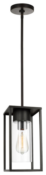 Vado One Light Outdoor Pendant Lantern, Antique Bronze
