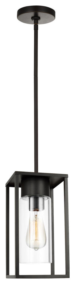 Vado One Light Outdoor Pendant Lantern, Antique Bronze