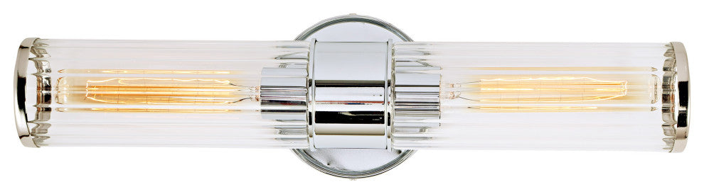 Hamilton 2 Light Vanity Sconce, Polished Chrome