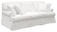 Sunset Trading Horizon T-Cushion Fabric Slipcovered Sofa in White