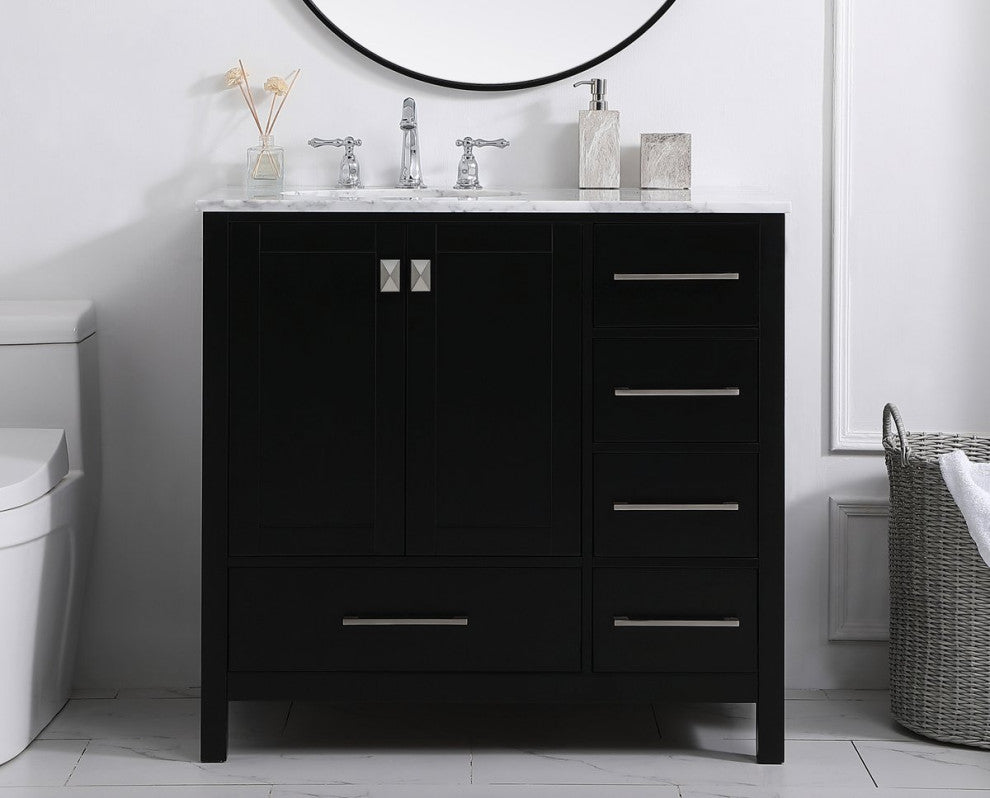 Elegant VF18936BK 36"Single Bathroom Vanity, Black
