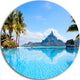 Bora Bora Landscape, Photography Disc Metal Artwork, 36"