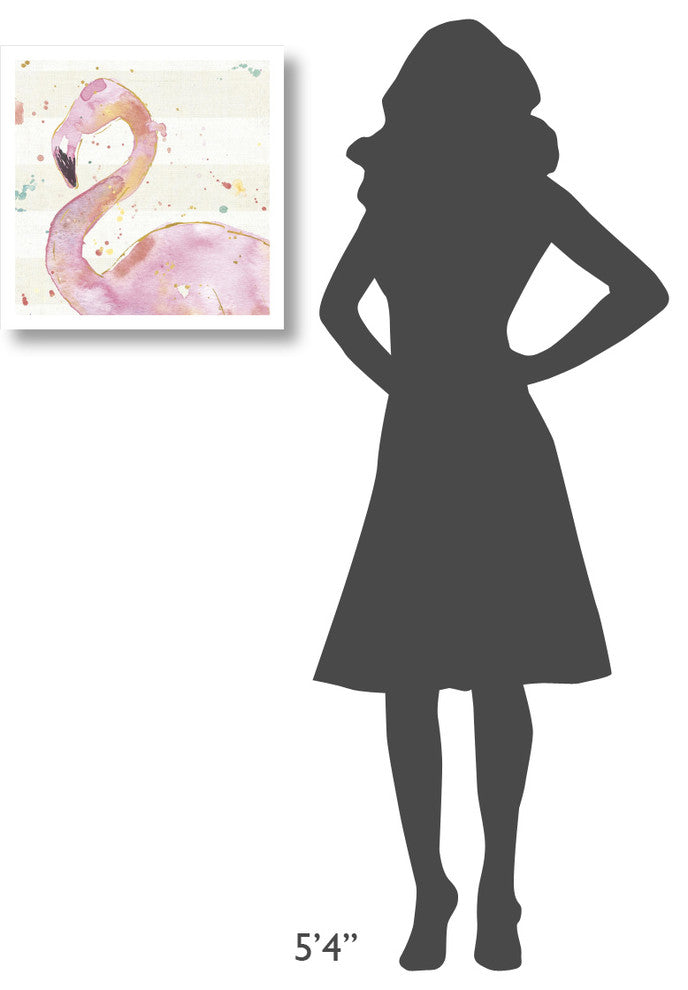"Flamingo Fever III no Words" Digital Paper Print by Anne Tavoletti, 20"x20"