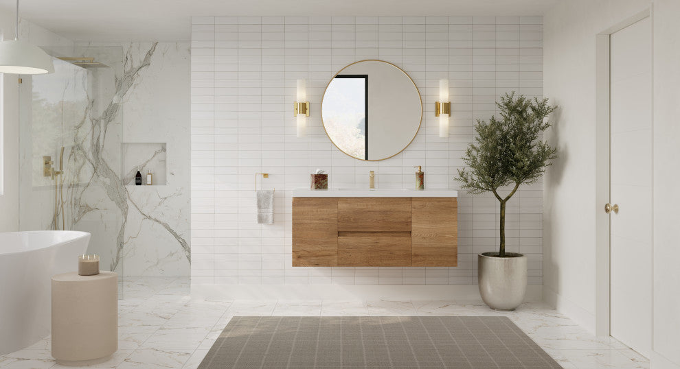 Livex Lighting Aero 2-Light ADA Bath Vanity Wall Light, Satin Brass