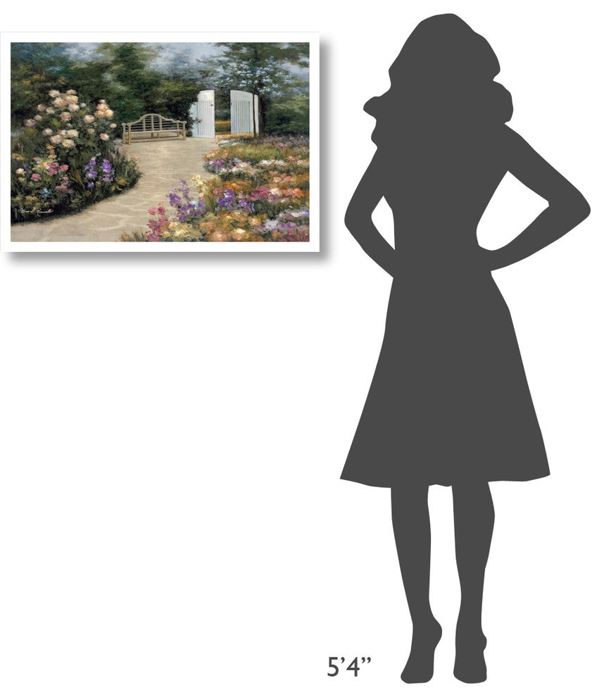"Garden Enclave" Digital Paper Print by Diane Romanello, 32"x22"