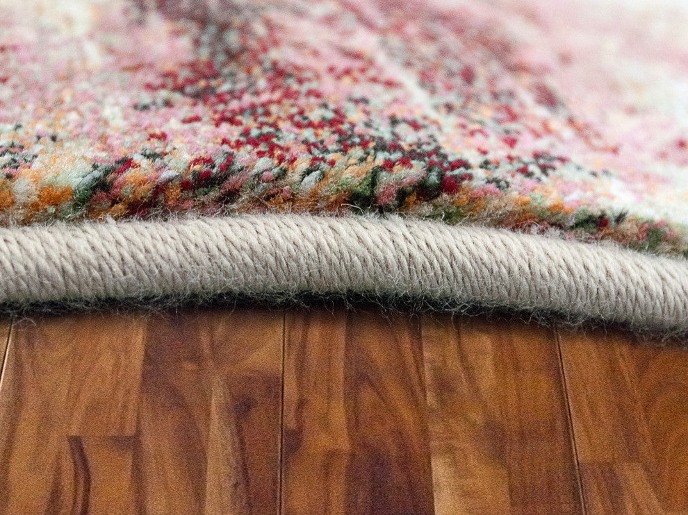 Eclipse 63393-6474 Area Rug, Beige And Rust, 5'3"x7'7"