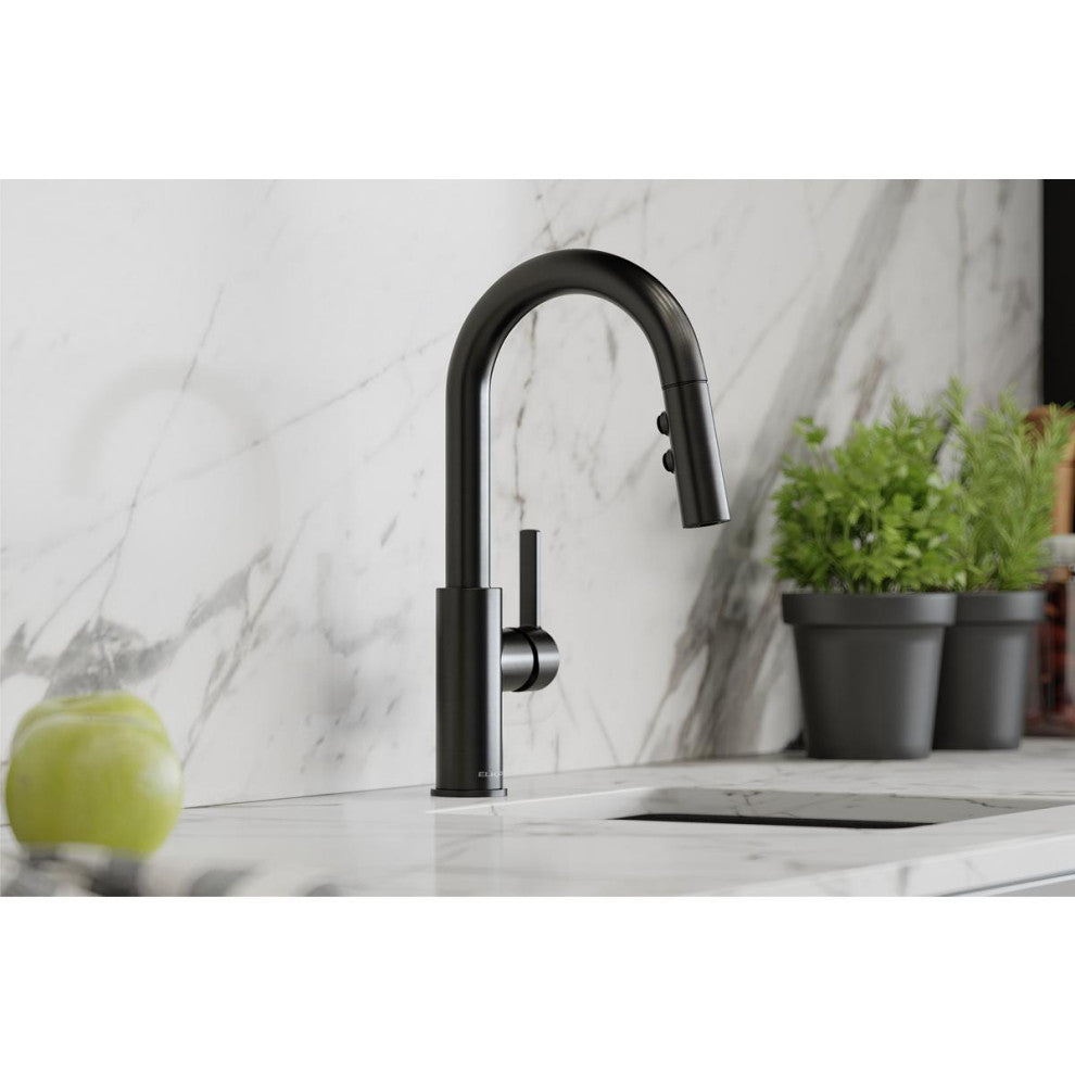LKAV3032BK Elkay Avado Single Hole Bar Faucet, Black Stainless