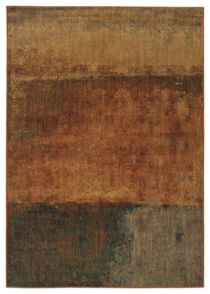Oriental Weavers Kasbah Orange/Multi Abstract Indoor Area Rug 9'10"X12'10"
