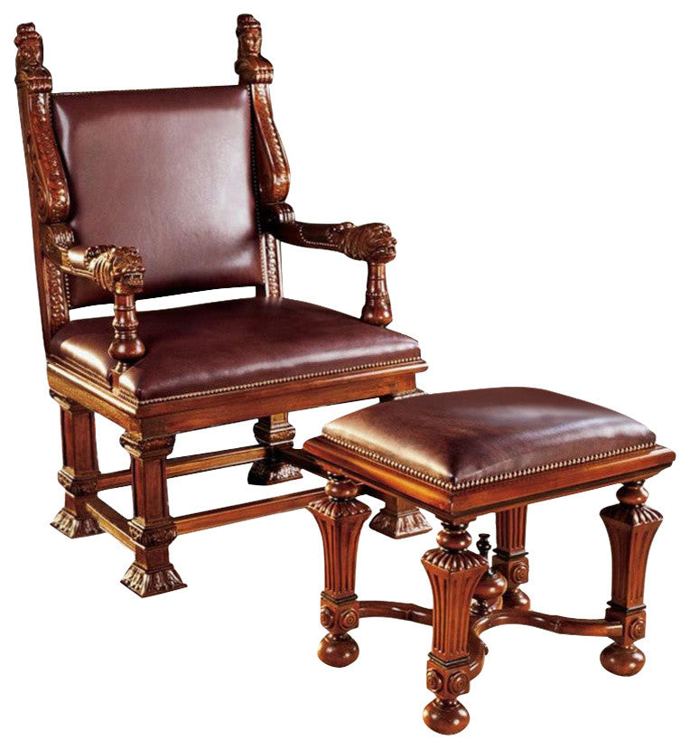 Lord Cumberlands Throne and Footstool Set