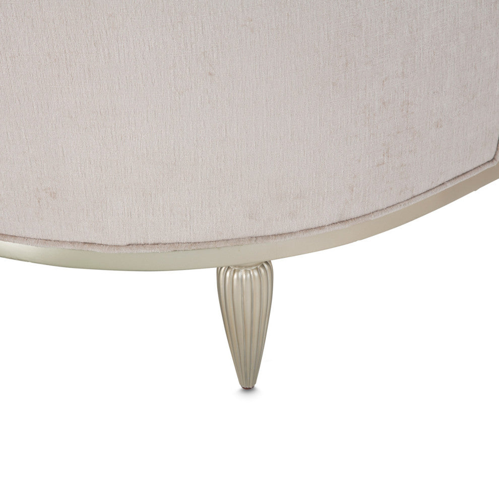 London Place Chenille Chaise - Parchment