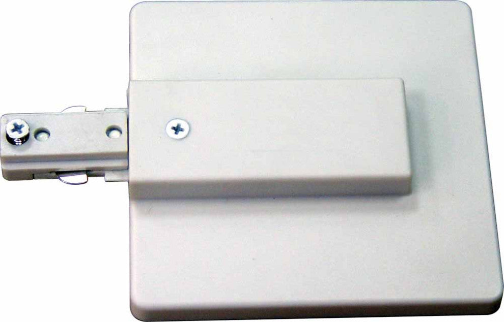 Volume Lighting V2714 6"W Live End Power Feeds for 1 Circuit Line - White