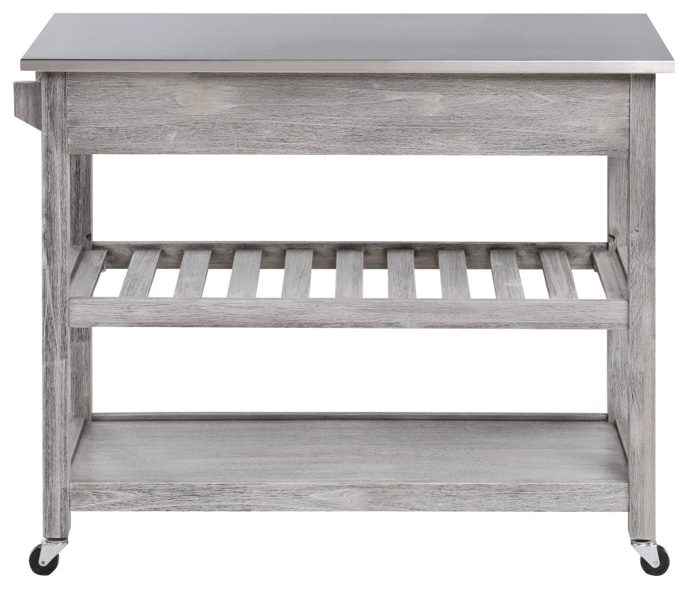 Sonoma Kitchen Cart, Storm Gray Wire-Brush