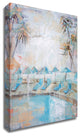 Poolside at Kahala by Kym De Los Reyes, Print on Canvas, 16" x 16"