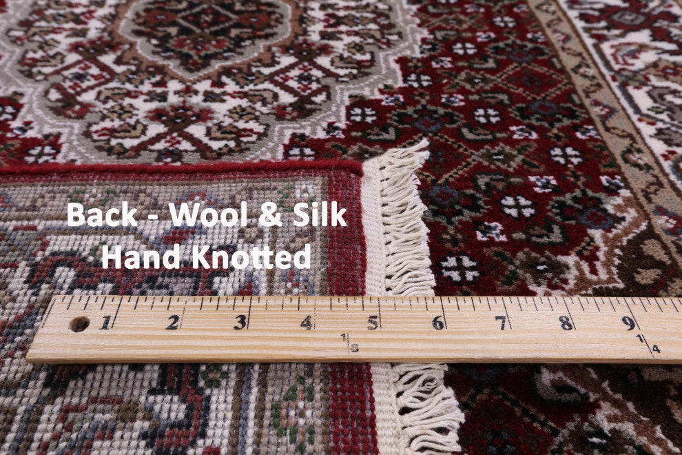 Persian Tabriz Hand-Knotted Wool & Silk Runner Rug 2' 7" X 12' 0" - Q13033