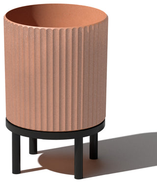 Veradek Demi Series Raised Planter With Stand, Terracotta/Black, 12", Single