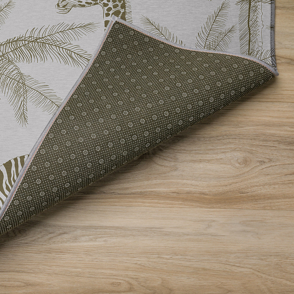 Indoor/Outdoor Tropics TC7 Grey Machine Washable 8' x 10' Rug
