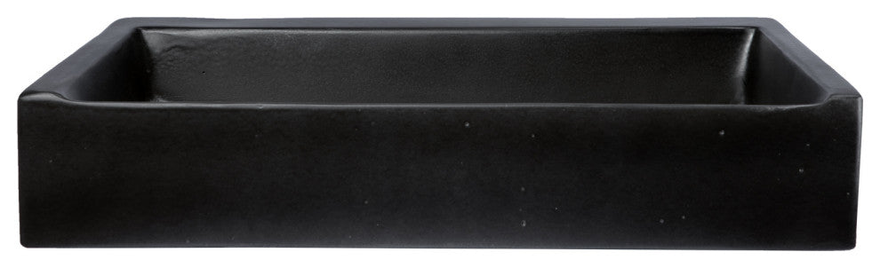 Eden Bath EB_N006CB Rectangular Sloped Concrete Vessel Sink - Charcoal