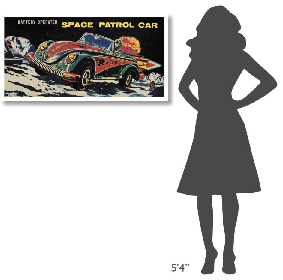 "Battery Operated Space Patrol Car" Digital Paper Print by Retrotrans, 42"x22"