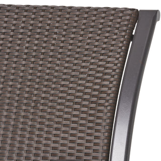 GDF Studio Leann Outdoor Dark Brown Wicker Rocking Chairs