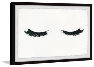 "Curly Lashes" Framed Painting Print, 12"x8"