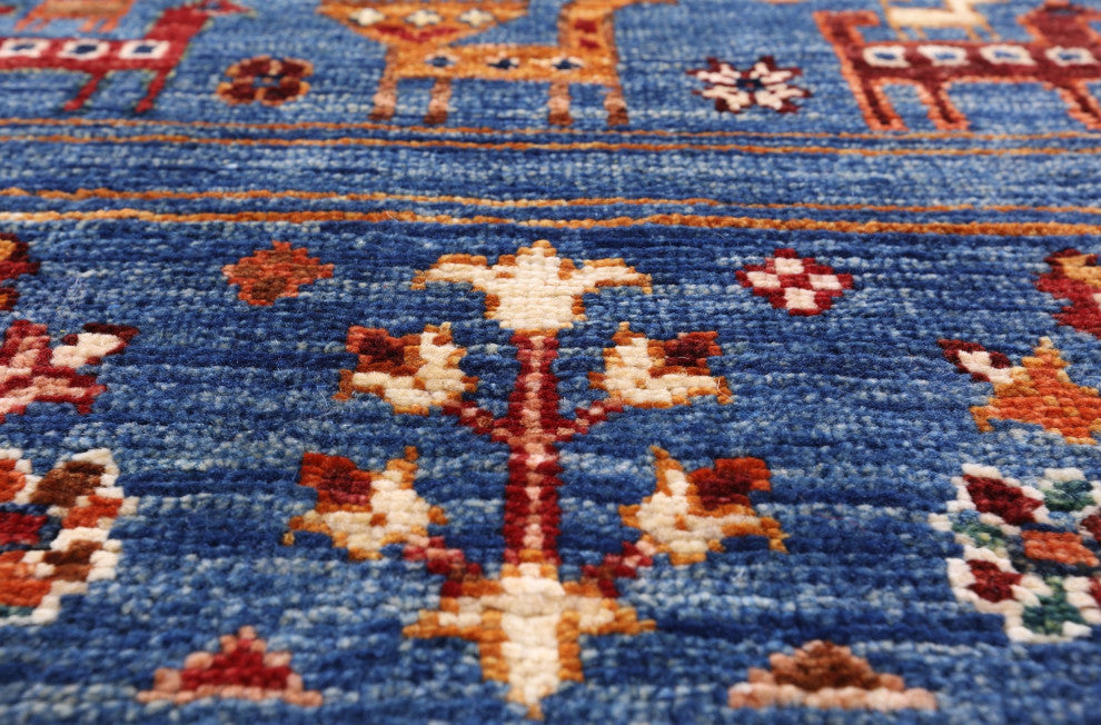 2' 9" X 9' 1" Hand Knotted Tribal Persian Gabbeh Runner Rug Q5460