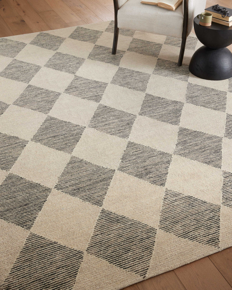 Chris Loves Julia x Loloi Francis Area Rug, Beige / Charcoal, 11'-6" X 15'