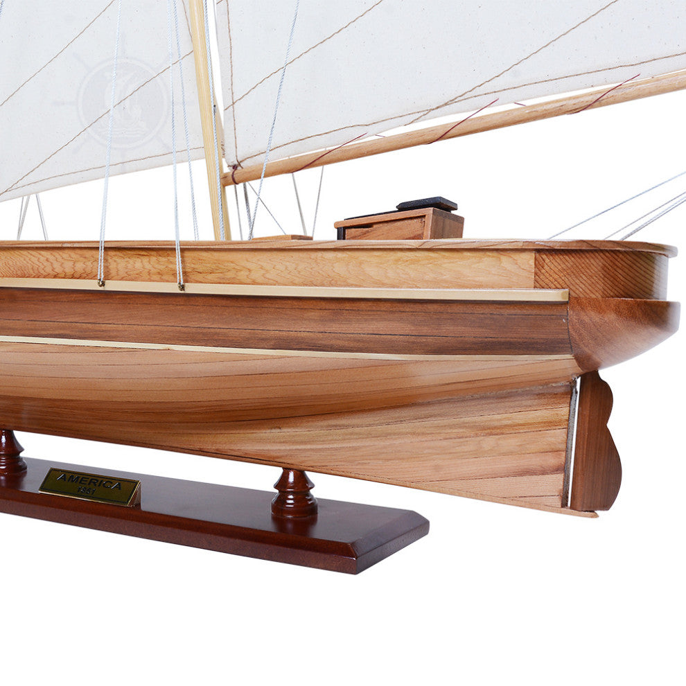 America Wooden model sailing boat