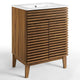 Modway Furniture Render Bathroom Vanity, Walnut White