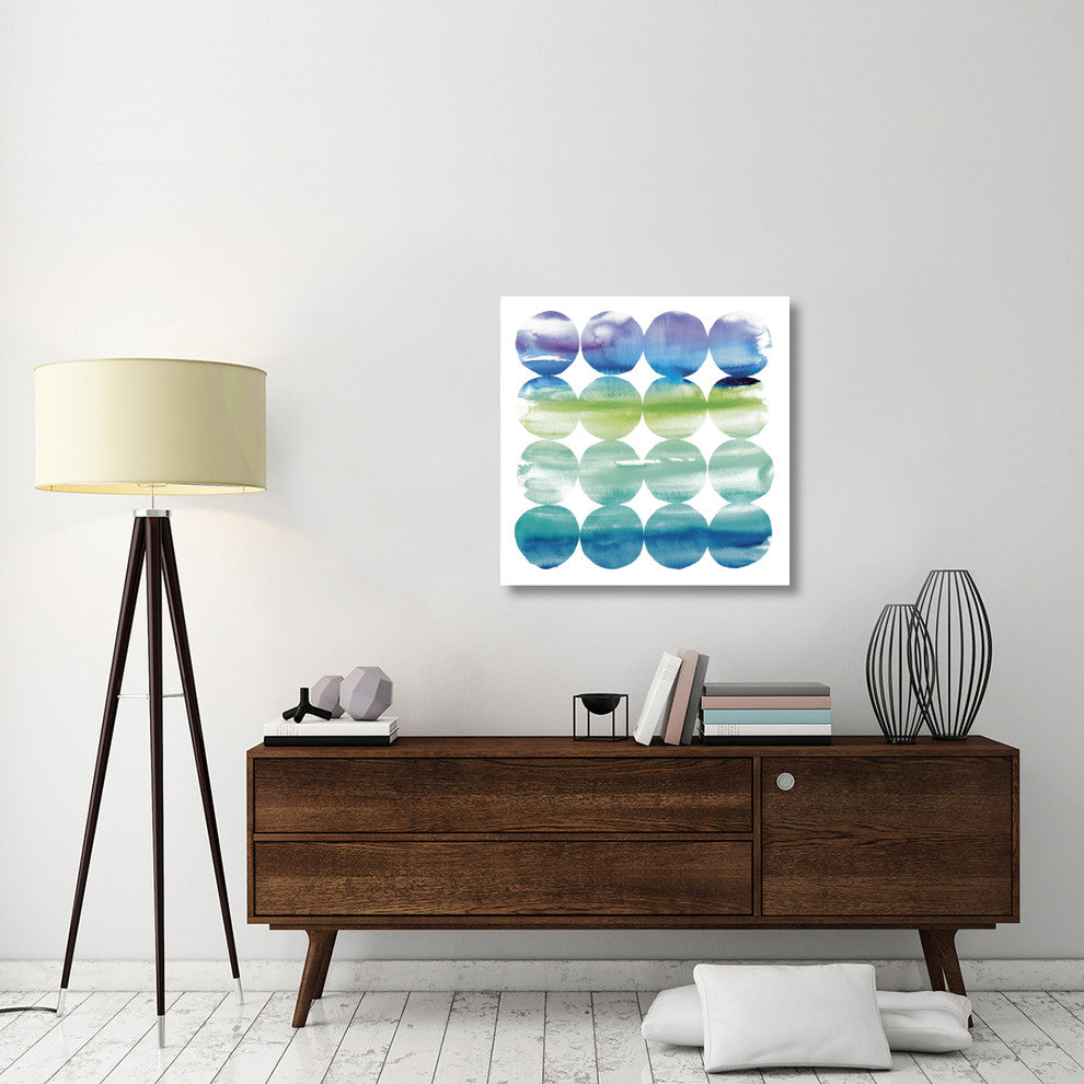 "Summer Dots Crop with White Border" Paper Print by Elyse DeNeige, 32"x32"