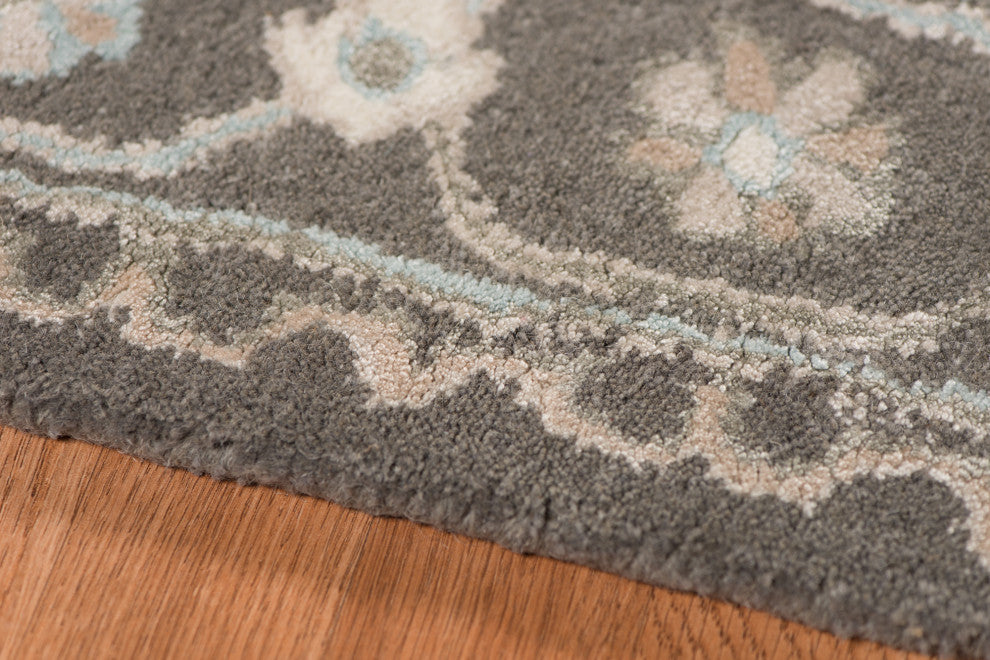 Amer Rugs Urban UR-10 Steel Blue Gray Hand-tufted - 5'x8' Rectangle Area Rug