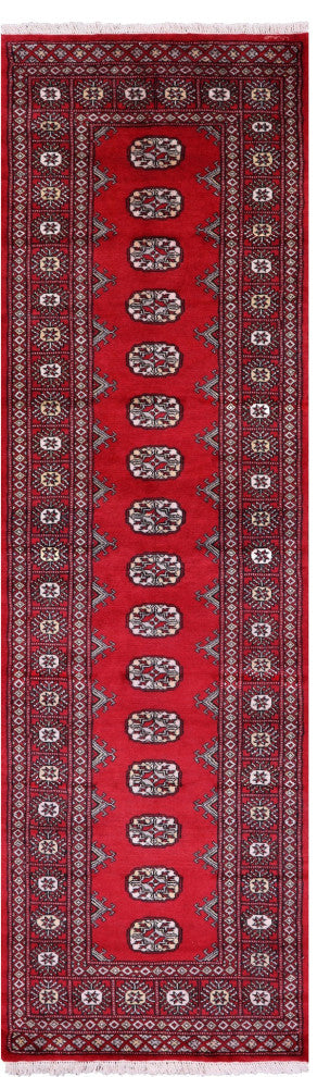Signed Silky Bokhara Handmade Runner Rug 2' 7" X 8' 6" - Q13774