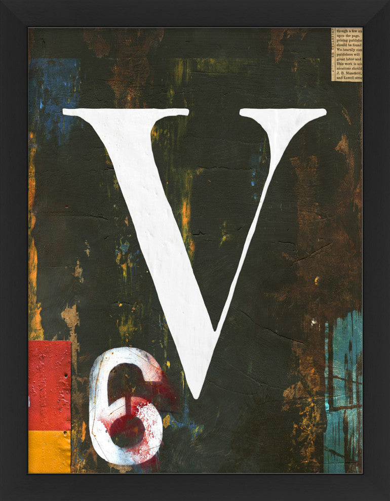 Alphabet "V", Giclee Reproduction Artwork