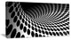 "Waves and Circles, Black and White" Abstract Art Canvas Print, 32"x16"