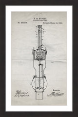 "Arc Lamp 1893 Old Paper" Framed Painting Print