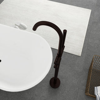 Freestanding Double Handle Clawfoot Tub Faucet, Brown