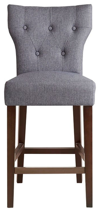 Madison Park Avila Tufted Bar Back Stools Counter Height Stool, Gray