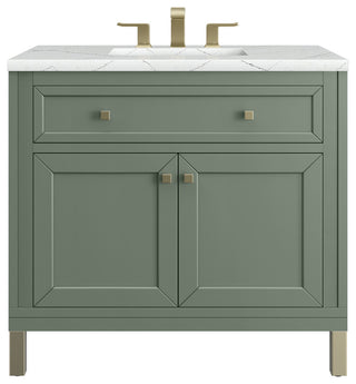 Chicago 36" Single Vanity, Smokey Celadon,  Ethereal Noctis Top