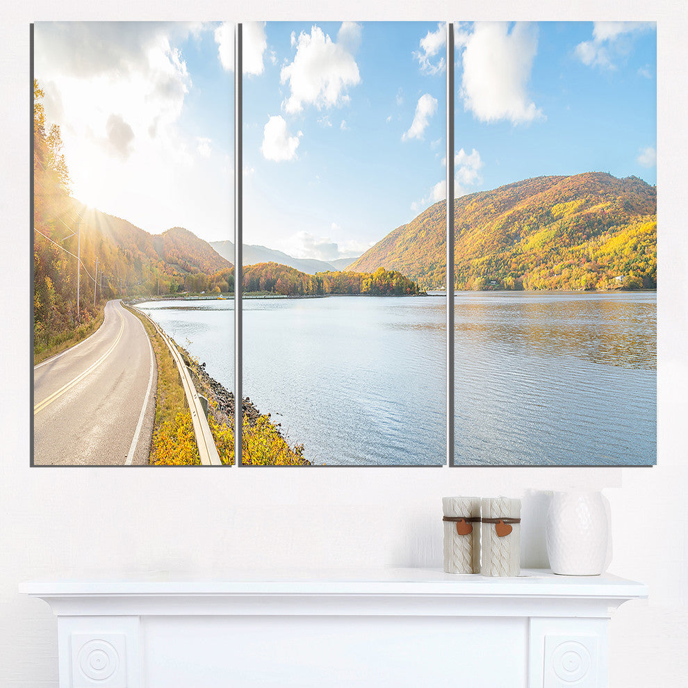 "Stunning Autumn Mountains Canada" Metal Wall Art, 3 Panels, 36"x28"