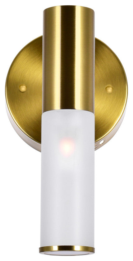 CWI Lighting 1221W7-1-625 Pipes 1 Light Sconce With Brass Finish